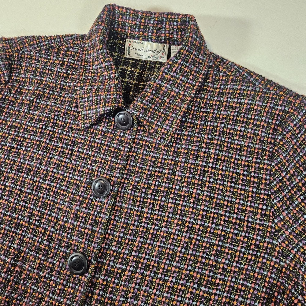 Vintage Sarah Bentley Blazer Jacket Women's Size 18W Boucle Acrylic Tweed‎